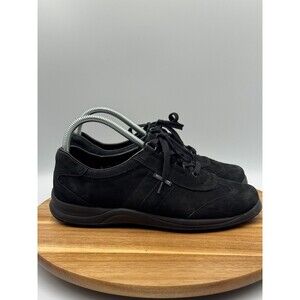 MEPHISTO Laser Runnoff Airjet Black Suede Walking Sneakers Women's Size 9